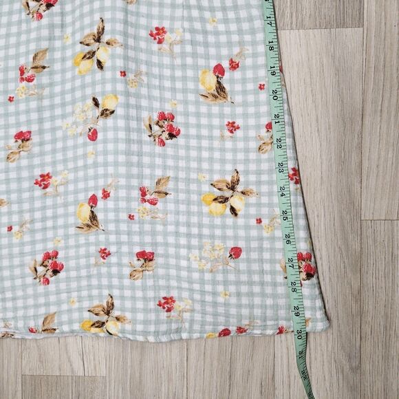 Altar'd State Womens Green Gingham Lemon Fruit Print Dress XS Square Neck - Picture 6 of 9